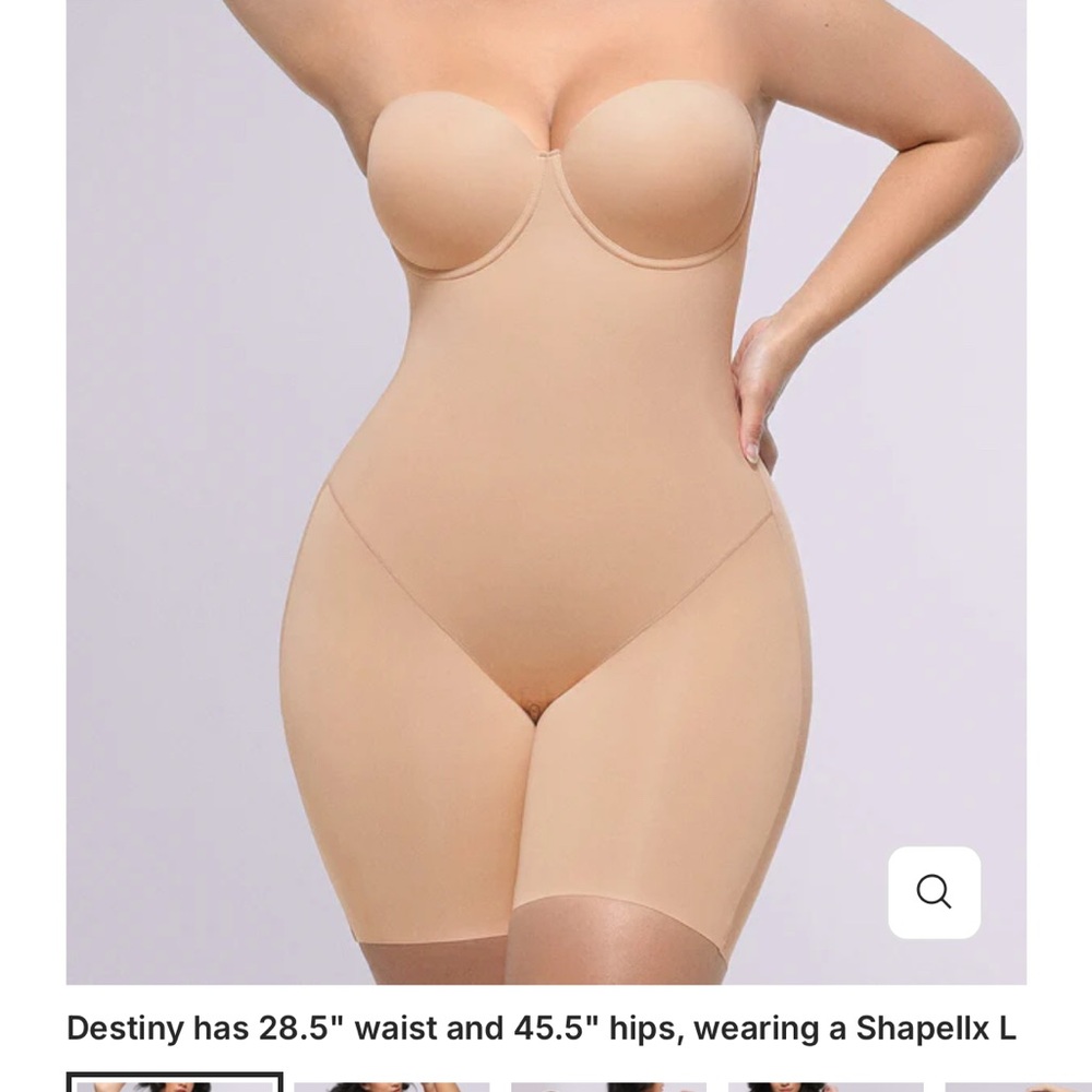 Bare Essentials™
AirSlim® Strapless Mid Thigh Bodysuit